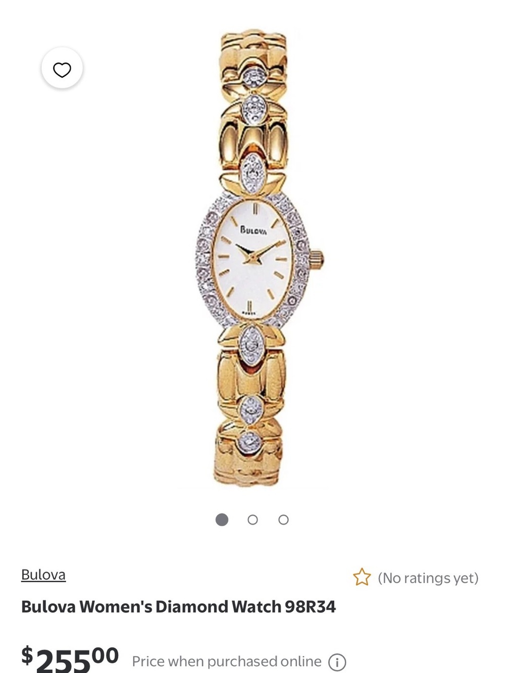 Bulova Women's Gold and White Diamond-Accent Bracelet Watch - Picture 6 of 10